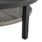 Armen Living Aileen 3 Piece Patio Outdoor Swivel Seating Set in Black Aluminum with Gray Wicker and Cushions 840254332645 - alternate 3